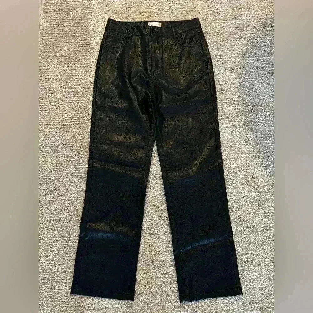 Altar’d State faux leather black pants size 27